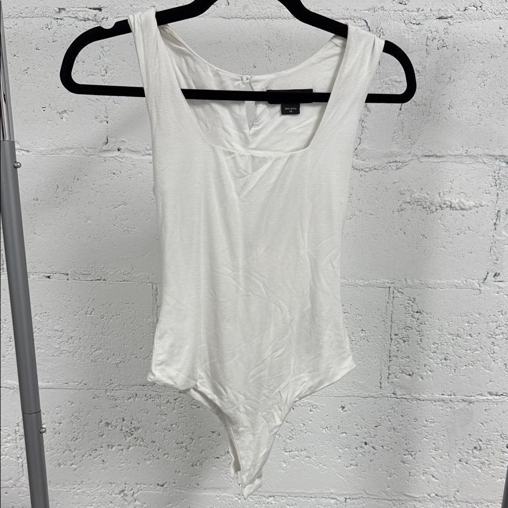Marciano White Sleeveless Bodysuit - Great Condition - Size XS - Snap Bottom